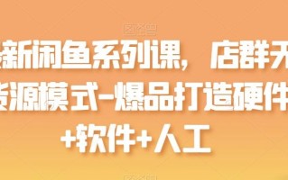 最新闲鱼系列课，店群无货源模式-爆品打造硬件+软件+人工