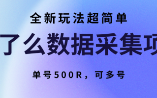 饿了么数据采集项目，全新玩法超简单，单号500R，可多号