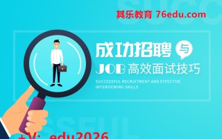 成功招聘与高效面试技巧（8集） mp4高清无水印视频教程网盘免费下载