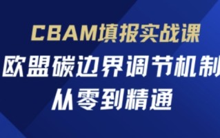 CBAM填报实战课，欧盟碳边界调节机制，从零到精通