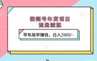 视频号年货项目，流量贼猛，早布局早挣钱，日入上k【揭秘】