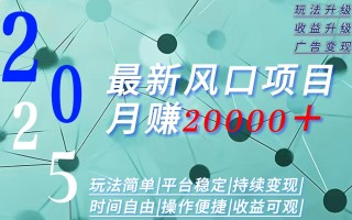 2025广告赛道新风口-月赚2W＋玩法简单，时间自由