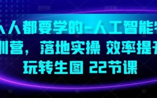 人人都要学的-人工智能特训营，落地实操 效率提升 玩转生图(22节课)