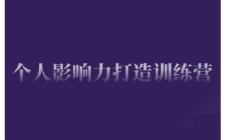 个人影响力打造训练营，掌握公域引流、私域运营、产品定位等核心技能，实现从0到1的个人IP蜕变