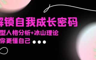 某社群课程，解锁自我成长密码，九型人格分析+冰山理论，让你更懂自己