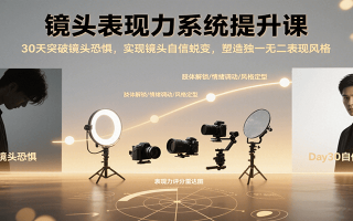 镜头表现力系统提升课，30天突破镜头恐惧实现自信蜕变，塑造独一无二表现风格