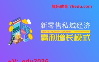 新零售私域经济赢利增长模式（7集） mp4高清无水印视频教程网盘免费下载