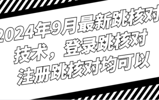 2024年9月最新跳核对技术，登录跳核对，注册跳核对均可以