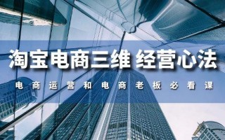 淘宝电商三维 经营心法：电商运营和电商老板必看课(59节课