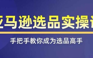 亚马逊选品实操课程，快速掌握亚马逊选品的技巧，覆盖亚马逊选品所有渠道