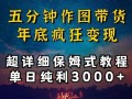 五分钟作图带货疯狂变现，超详细保姆式教程单日纯利3000+【揭秘】