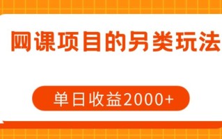 网课项目的另类玩法，单日收益2000+【揭秘】