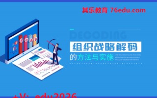 组织战略解码的方法与实施（3集） mp4高清无水印视频教程网盘免费下载