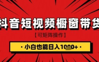 抖音短视频食品橱窗带货，小白轻松上手日入1k+【揭秘】
