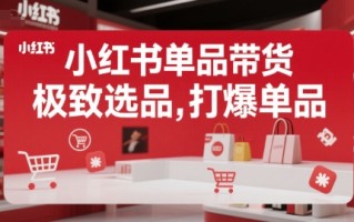 小红书单品带货，极致选品，打爆单品