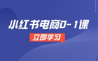 小红书电商0-1课，开店选品全流程，多平台素材处理与爆款笔记制作