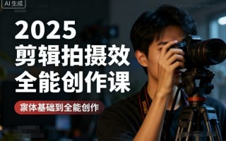 2025剪辑拍摄特效全能创作课，零基础到全能创作