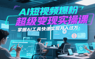 AI短视频爆粉超级变现实操课，掌握AI工具快速实现月入过万
