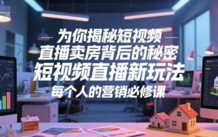为你揭秘短视频直播卖房背后的秘密，短视频直播新玩法，每个人的营销必修课