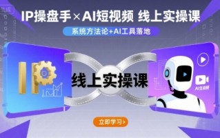 IP操盘手线上实操课，AI短视频线上课