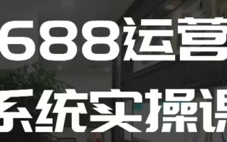 1688高阶运营系统实操课，快速掌握1688店铺运营的核心玩法