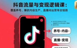 抖音流量与变现逻辑课：覆盖养号、爆款内容生产、直播间运营等全链路