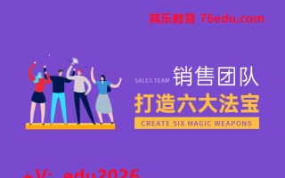 销售团队打造六大法宝（6集） mp4高清无水印视频教程网盘免费下载