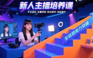 新人主播培养课：平台适应-流量获取-粉丝留存-收益提升 全链路能力突破