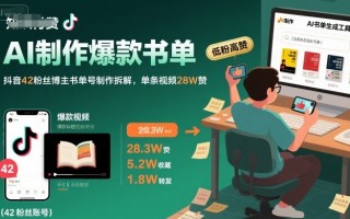 AI制作爆款书单，抖音42粉丝博主书单号制作拆解，单条视频28W赞