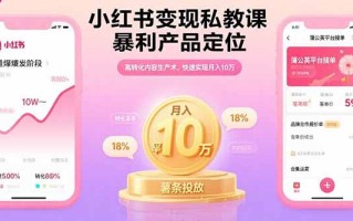 小红书变现私教课，暴利产品定位，高转化内容生产术，快速实现月入10万