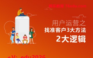 用户运营之找准客户3大方法、2大逻辑（2集） mp4高清无水印视频教程网盘免费下载