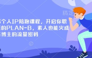 小红书个人IP陪跑课程，开启你职业生涯的PLAN-B，素人也能火成为百万博主的流量密码
