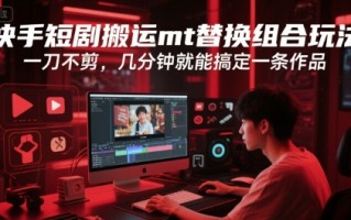 快手短剧搬运mt替换组合玩法，一刀不剪，几分钟就能搞定一条作品