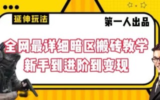全网最详细暗区搬砖教学，新手到进阶到变现【揭秘】