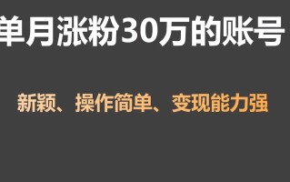 单月涨粉30万，带货收入20W，5分钟就能制作一个视频！