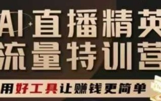 AI直播精英官方特训营，直播底层逻辑和ai实操技巧，用好工具让挣米更简单