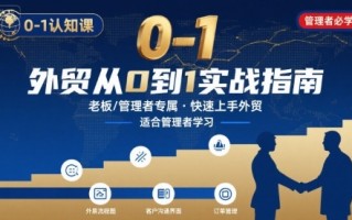 外贸如何快速0-1认知课-适合内贸转外贸的老板，管理者学习