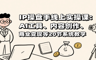 IP操盘手线上实操课：AI工具、内容创作、商业变现等20节系统教学