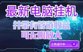 电脑挂机单机每天收益300—500+ 并带有团队管道收益 可无限放大