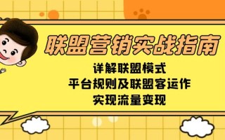 联盟营销实战指南，详解联盟模式、平台规则及联盟客运作，实现流量变现