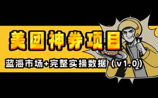 美团神券/神会员_入门级教程，外卖券膨胀推广项目【蓝海市场攻略】