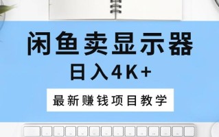 闲鱼卖显示器，日入4K+，最新赚钱项目教学