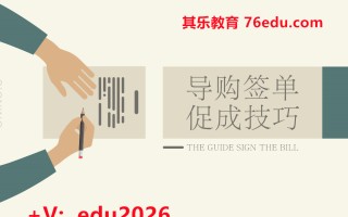 导购签单促成技巧 mp4高清无水印视频教程网盘免费下载