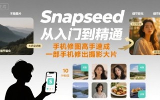 Snapseed从入门到精通，手机修图高手速成，一部手机就能修出摄影大片