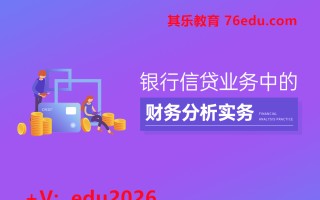 银行信贷业务中的财务分析实务（4集） mp4高清无水印视频教程网盘免费下载
