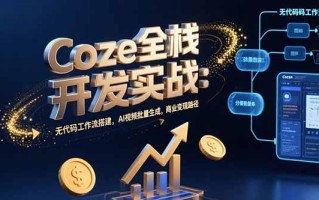 Coze全栈开发实战：无代码工作流搭建，AI视频批量生成，商业变现路径