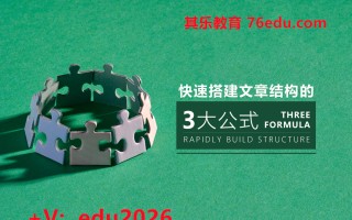 快速搭建文章结构的3大公式（2集） mp4高清无水印视频教程网盘免费下载