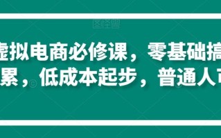 淘系虚拟电商必修课，零基础搞定原始积累，低成本起步，普通人可干