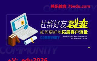 社群好友裂变-如何更好地拓展客户流量（4集） mp4高清无水印视频教程网盘免费下载