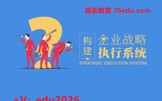 构建企业战略执行系统（4集） mp4高清无水印视频教程网盘免费下载